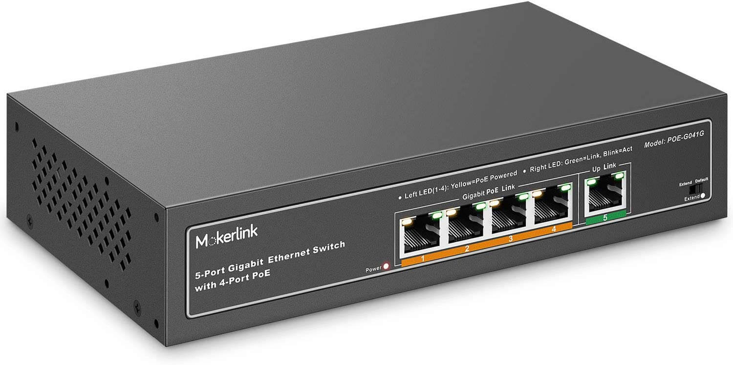  MokerLink 5 Port Gigabit POE Switch