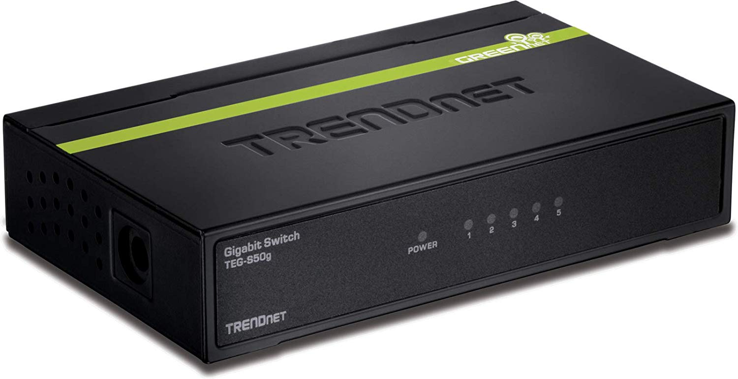 TRENDnet 5-Port Unmanaged Gigabit GREENnet Desktop Metal Switch